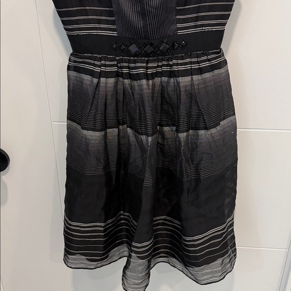 BCBGMaxaria Black Striped Spaghetti‑Strap Dress size 0 - Picture 5 of 9
